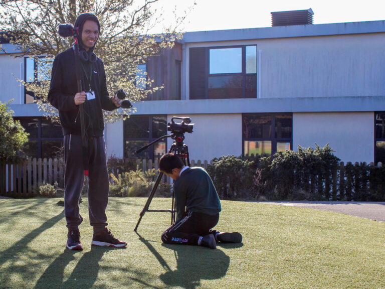 Setting up the tripod